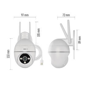 IP kamera EMOS GoSmart IP-800 WASP, Wi-Fi bílá

 obrázek produktu 8 z 10