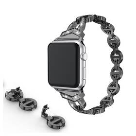 Řemínek WG crystal, kovový, na Apple Watch 38/40/41 mm černý

 obrázek produktu 2 z 3