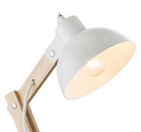 Stolní lampička GLOBO Tongariro, 1xE27, 40W bílá/dřevo

 obrázek produktu 1 z 1