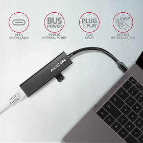 USB Hub Axagon USB 3.2 Gen 1 hub, 3x USB-A + Gigabit Ethernet, kabel USB-C 20cm černý

 obrázek produktu 3 z 5
