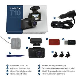 Autokamera LAMAX T10 4K GPS (s hlášením radarů) černá barva
