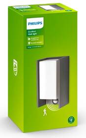 Nástěnné svítidlo Philips Bridge, 1xE27, senzor pohybu - antracitové 

 obrázek produktu 2 z 2