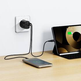 Nabíječka do sítě Swissten EDGE GaN 1x USB-C PD 25W/1x USB-A 18W QC černá

 obrázek produktu 4 z 5
