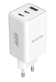 Nabíječka do sítě Aligator Power Delivery 65W, GaN, 1× USB-A + 2× USB-C bílá

 obrázek produktu 1 z 4