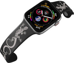 Řemínek Mi-Band na Apple Watch 42/44/45/49 mm - motiv Ještěrky, černý 

 obrázek produktu 3 z 3