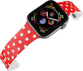 Řemínek Mi-Band na Apple Watch 42/44/45/49 mm - motiv Puntikatý, bílý 

 obrázek produktu 3 z 3