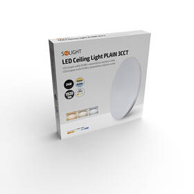 Stropní svítidlo Solight Plain, 3CCT, 24W, 1920lm, 3000K, 4000K, 6000K, kulaté, 38cm bílé

 obrázek produktu 4 z 4