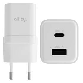 Nabíječka do sítě Allity GaN PD, 1x USB-C + USB 20W bílá

 obrázek produktu 1 z 5