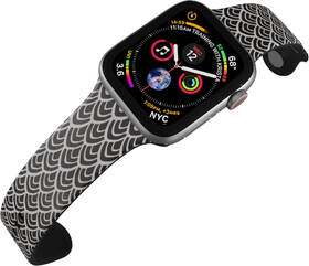 Řemínek Mi-Band na Apple Watch 42/44/45/49 mm - motiv Rybí šupiny, černý 

 obrázek produktu 3 z 3