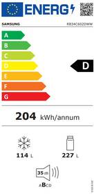Chladnička s mrazničkou Samsung RB34C602DWW/EF bílá barva
