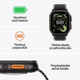 Chytré hodinky Apple GPS + Cellular 49mm černý titan - černý / uhlový trailový tah - M/L 

 obrázek produktu 7 z 11
