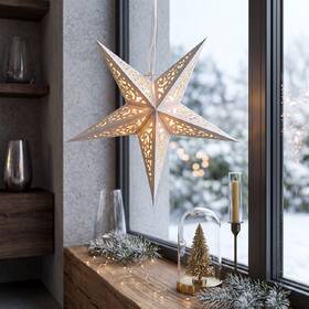 LED dekorace Solight vánoční hvězda stříbrná, závěsná, 15x LED, 2x AA, (40cm) bílá

 obrázek produktu 3 z 7