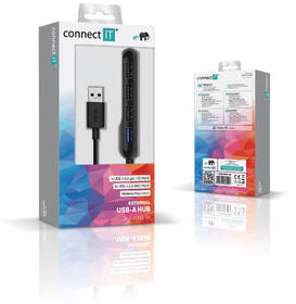USB Hub Connect IT USB 3.0/USB 3.2, 3x USB 2.0 černý

 obrázek produktu 2 z 2