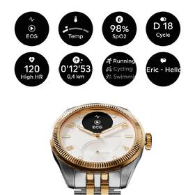 Chytré hodinky Withings Scanwatch Nova Brilliant 39 mm zlatá barva
