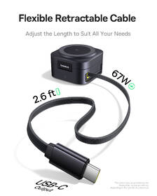 Bezdrátová nabíječka Baseus 2v1 PicoGo Series Qi2 67W MagSafe černá

 obrázek produktu 6 z 10