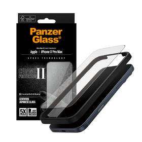 Tvrzené sklo PanzerGlass Ceramic II na Apple iPhone 17 Pro Max s instalačním rámečkem 

 obrázek produktu 6 z 8