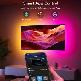 LED pásek Govee TV 40-50", SMART LED, RGBIC, 2,4m černý

 obrázek produktu 4 z 5