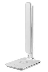 Stolní LED lampička IMMAX Kingfisher s bezdrátovým nabíjením Qi a USB, 8,5 W bílá

 obrázek produktu 5 z 5