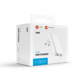 Nabíječka do sítě FIXED Slim, 2xUSB-C, GaN, PD, 45W bílá

 obrázek produktu 7 z 7