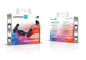 Mikrofon Connect IT Wireless Lavalier USB-C (2 ks + receiver) černý

 obrázek produktu 3 z 4