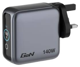Cestovní adaptér Verbatim Mini GaN LCD, 3x USB-C PD 140 W, 1x USB-A QC 3.0, černá černý

 obrázek produktu 4 z 8