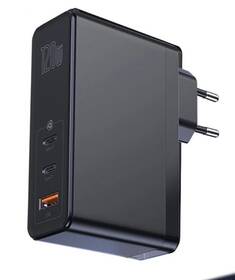Nabíječka do sítě Baseus GaN Mini USB, 2x USB-C, 120W + USB-C kabel 1m černá

 obrázek produktu 1 z 7