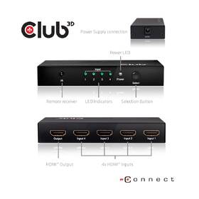 HDMI rozbočovač Club3D Video switch 4:1 HDMI 2.0, 4 porty 

 obrázek produktu 5 z 7