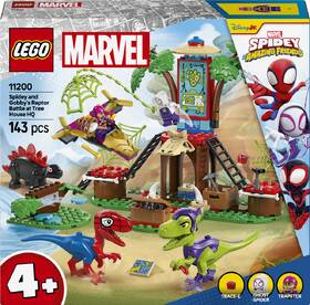 Stavebnice LEGO® Marvel Spidey a jeho úžasní přátelé 11200 Spidey, Gobby a raptoří bitva na základně na stromě 

 obrázek produktu 5 z 9