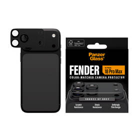 Tvrzené sklo PanzerGlass FENDER na Apple iPhone 18 Pro Max, ochranný hliníkový prvek fotoaparátu šedé

 obrázek produktu 3 z 6
