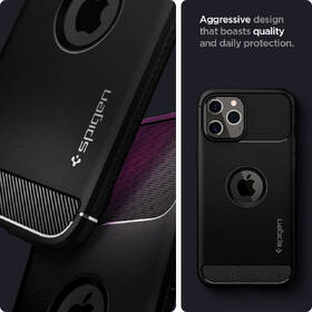 Kryt na mobil Spigen Rugged Armor na Apple iPhone 12 Pro Max černý

 obrázek produktu 7 z 9