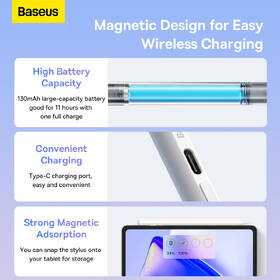Stylus Baseus Smooth Writing 2 s LED indikátory stavu baterie bílý

 obrázek produktu 12 z 16
