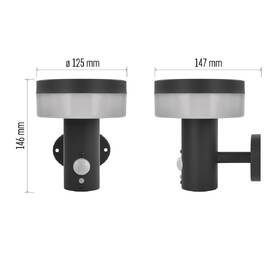 Nástěnné svítidlo EMOS Terion ZGJ044S, zahradní, IP44, PIR, solární antracitové

 obrázek produktu 9 z 9