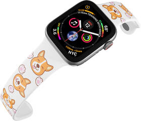 Řemínek Mi-Band na Apple Watch 42/44/45/49 mm - motiv Pes, bílý 

 obrázek produktu 3 z 3