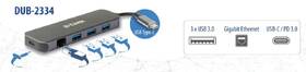 USB Hub D-Link 5v1 z USB-C na Gigabit Ethernet a funkcí Power Delivery šedý

 obrázek produktu 2 z 2