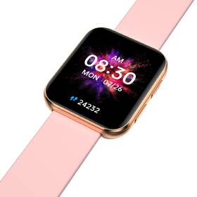 Chytré hodinky Garett GRC STYLE - zlaté s růžovým silikonovým řemínkem 

 obrázek produktu 4 z 5