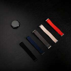 Řemínek FIXED Nylon Sporty Strap na Garmin Quick Release 20mm šedá barva
