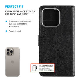 Pouzdro na mobil flipové FIXED Opus na Apple iPhone 16 Pro Max černé

 obrázek produktu 2 z 7