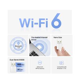 Wi-Fi adaptér Mercusys MA60XNB, Wi-Fi 6 Bluetooth bílý

 obrázek produktu 2 z 6