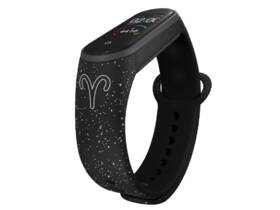 Řemínek Mi-Band na Xiaomi Mi Band 3/4 - motiv Znamení zvěrokruhu Beran, černý 

 obrázek produktu 2 z 3