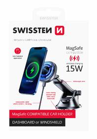 Držák na mobil Swissten MagSafe s bezdrátovou nabíječkou 15 W černý

 obrázek produktu 3 z 3