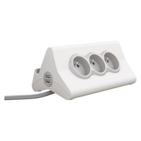 Kabel prodlužovací Legrand 3x zásuvka, USB, 1,5m šedý/bílý

 obrázek produktu 2 z 9