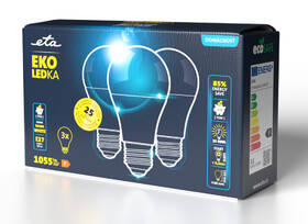 Žárovka LED ETA EKO LEDka klasik 11W, E27, teplá bílá, 3ks 

 obrázek produktu 3 z 3