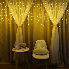Vánoční osvětlení ColorWay vnitřní, 100 LED, 3× 0,6m, IP20, USB, teplá bílá 

 obrázek produktu 4 z 12