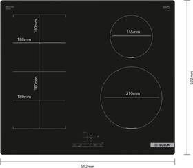 Indukční varná deska Bosch PWP611BB5E černá barva
