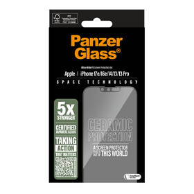 Tvrzené sklo PanzerGlass Ceramic II Apple iPhone 17e/16e/14/13/13 Pro s instalačním rámečkem 

 obrázek produktu 3 z 3