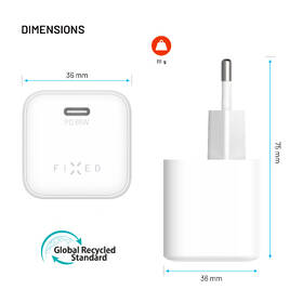 Nabíječka do sítě FIXED Mini USB-C, 65W bílý

 obrázek produktu 2 z 8