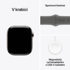 Chytré hodinky Apple GPS + Cellular 46mm pouzdro z přírodního titanu - skálově šedý sportovní řemínek - S/M 

 obrázek produktu 8 z 8