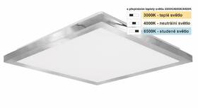 Stropní svítidlo Top Light Silver HS CCT, 10W, 1000lm, IP44, teplá/neutrální/studená bílá bílá barva
