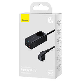 Nabíječka do sítě Baseus GaN3 Pro, 2x USB-C, 2x USB-A + AC 65W černá

 obrázek produktu 9 z 16