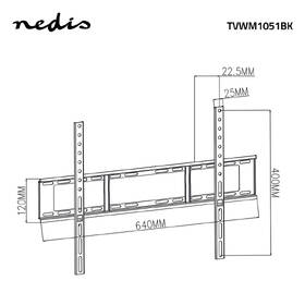 Držák TV Nedis pevný, pro úhlopříčky 37" až 70", nosnost 35 kg černý

 obrázek produktu 3 z 4